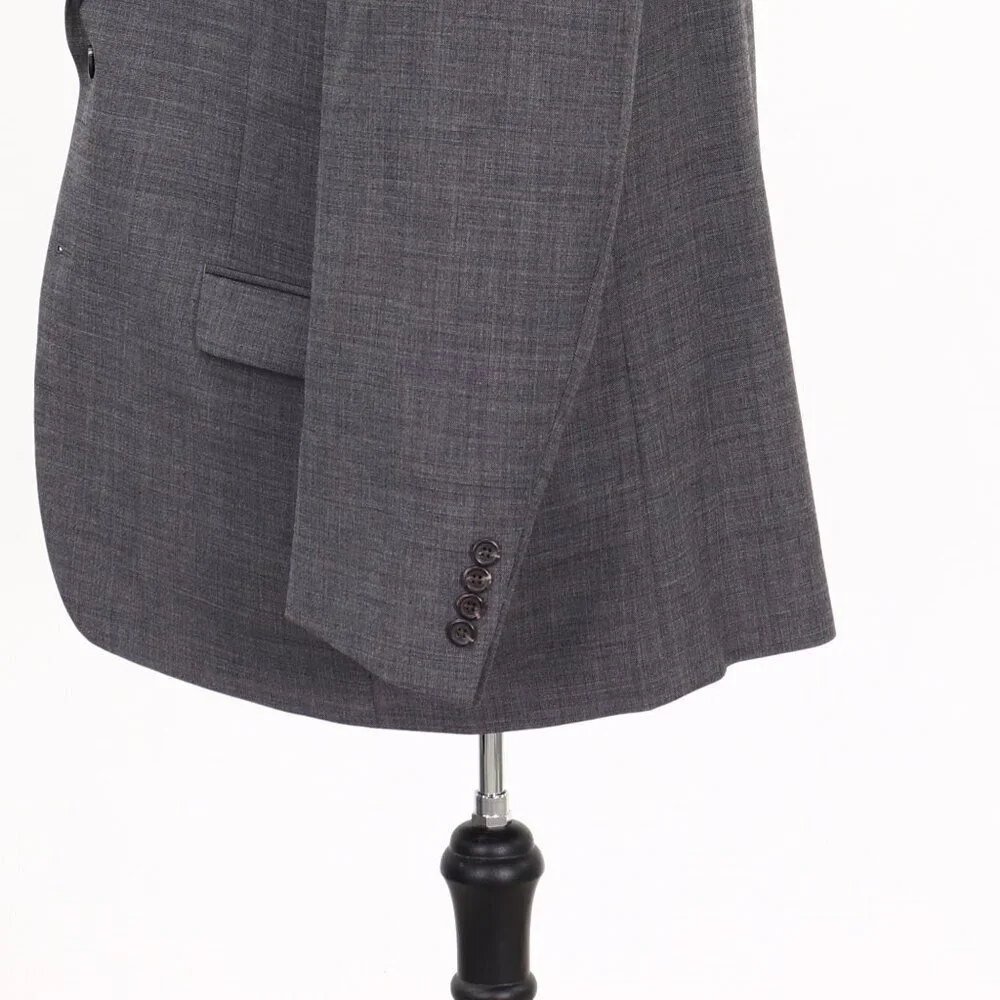 Chaps 48R Gray Solid 2-Button Sport Coat Blazer Jacket G250